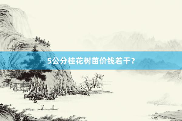 5公分桂花树苗价钱若干？